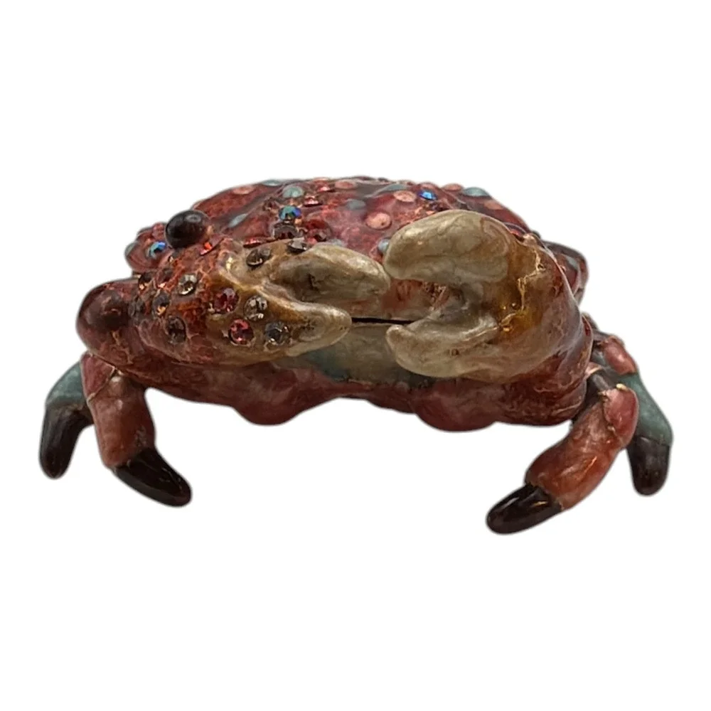 Jay Strongwater Richard Crab Oceana Trinket Box Org. Box & Pamphlet
